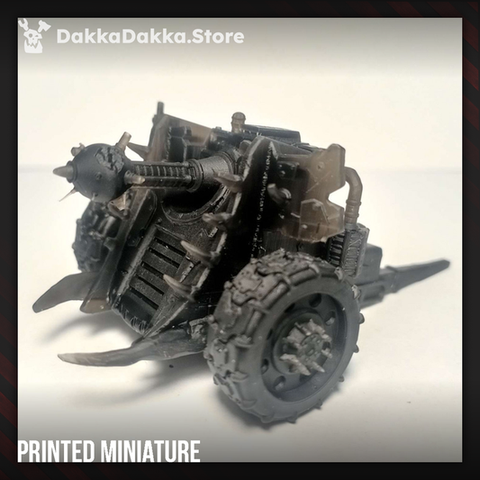 Orks Big Wheelz Gat, proxy miniature, 28mm heroic scale unpainted resin, view 2