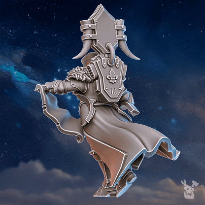 Battle Sisters Pride Caller, proxy miniature, 28mm heroic scale unpainted resin, view 5