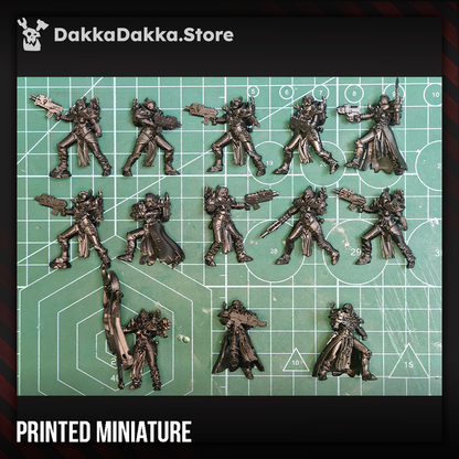 Dark Space Knights Coven Battle Witches Squad, proxy miniature, 28mm heroic scale unpainted resin, view 10
