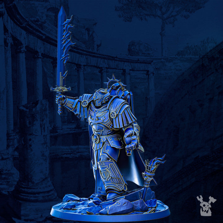 Ultra Knights Quintus Aexius The Conditor, proxy miniature, character, 28mm heroic scale, view 3