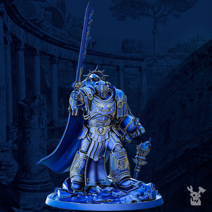 Ultra Knights Quintus Aexius The Conditor, proxy miniature, character, 28mm heroic scale unpainted resin