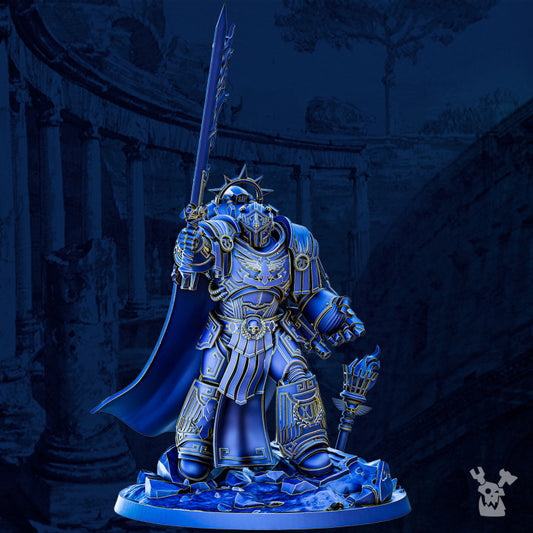 Ultra Knights Quintus Aexius The Conditor, proxy miniature, character, 28mm heroic scale unpainted resin