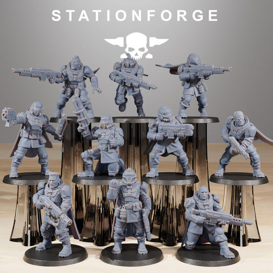 Imperial Army Vaskar Freedom Fighters (10 Units), 28mm heroic scale unpainted resin