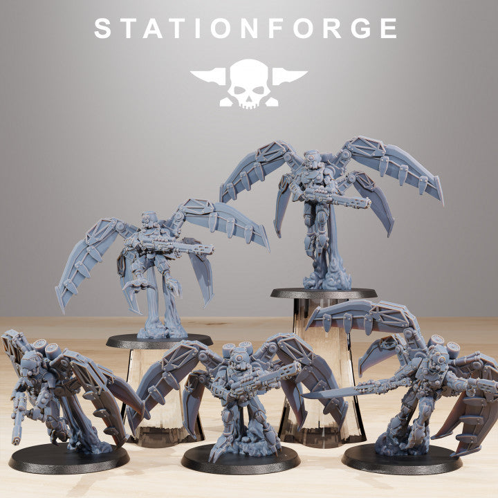 Tech Priests Scavenger Strikers (10 Units), 28mm heroic scale unpainted resin, view 2