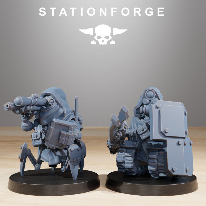 Tech Priests Scavenger Salvagers (10 Units), 28mm heroic scale unpainted resin, view 5