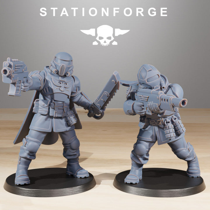 Imperial Army Vaskar Freedom Fighters (10 Units), 28mm heroic scale unpainted resin, view 6