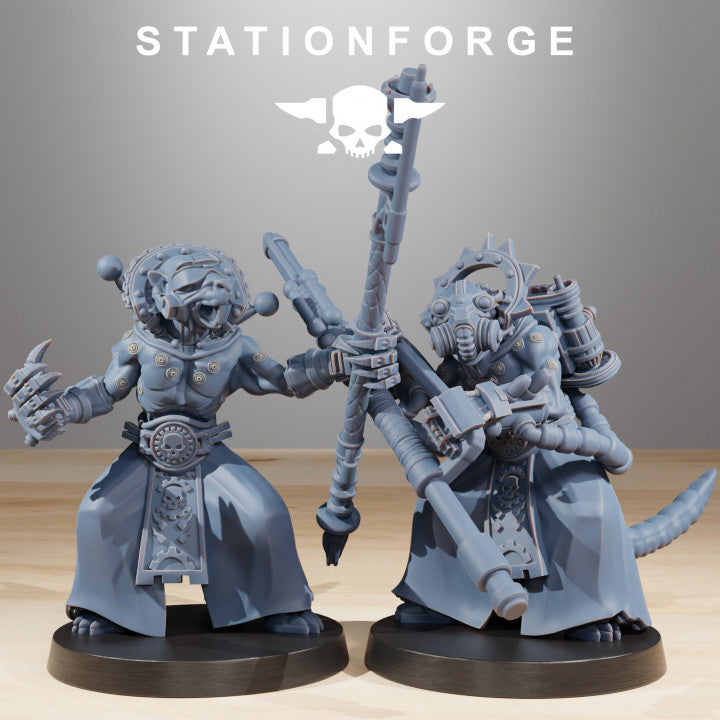 Tech Priests Raticus Zappers (10 Units), 28mm heroic scale unpainted resin, view 4