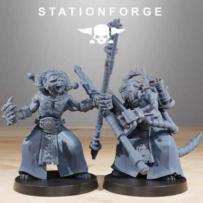 Tech Priests Raticus Zappers (10 Units), 28mm heroic scale unpainted resin, view 4