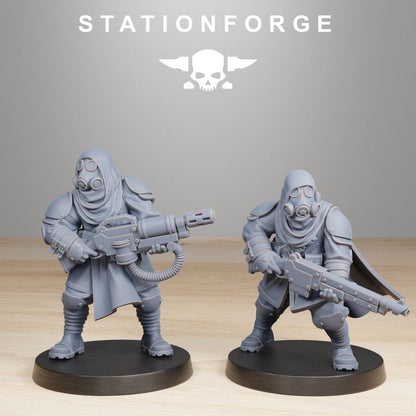 Imperial Army Grim Guard Scorchers (10 Units), 28mm heroic scale unpainted resin, view 3