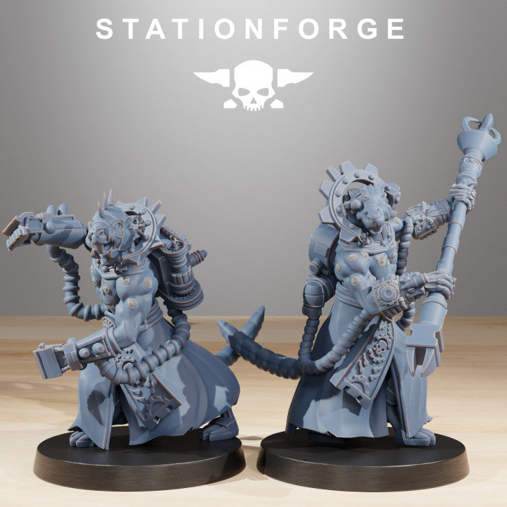 Tech Priests Raticus Zappers (10 Units), 28mm heroic scale unpainted resin, view 3