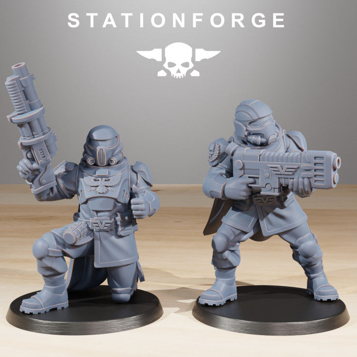 Imperial Army Vaskar Freedom Fighters (10 Units), 28mm heroic scale unpainted resin, view 4