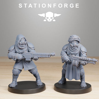 Imperial Army Grim Guard Scorchers (10 Units), 28mm heroic scale unpainted resin, view 2