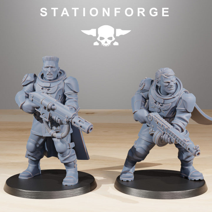 Imperial Army Vaskar Freedom Fighters (10 Units), 28mm heroic scale unpainted resin, view 3