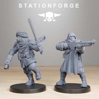 Imperial Army Grim Guard Scorchers (10 Units), 28mm heroic scale unpainted resin, view 5