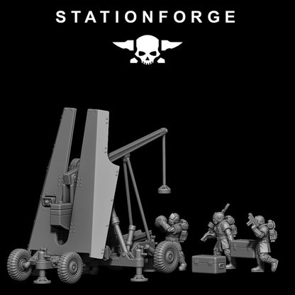 Royal Guard Support Systems Ballista, Imperial Army proxy miniature, artillery, 28mm heroic scale unpainted resin, view 10
