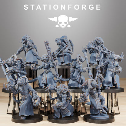 Tech Priests Raticus Zappers (10 Units), 28mm heroic scale unpainted resin