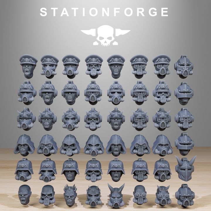 Dark Space Knights Guard Builder Kit (20 Units), proxy miniature, squad, 28mm heroic scale unpainted resin, vie, view 2