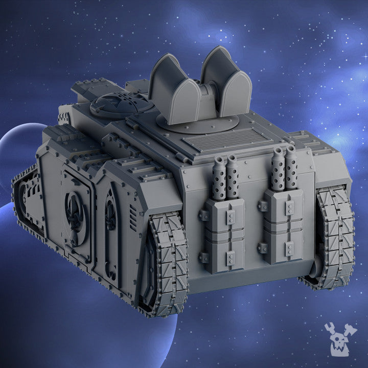 Battle Sisters Apc, proxy miniature, transport, 28mm heroic scale unpainted resin, view 5