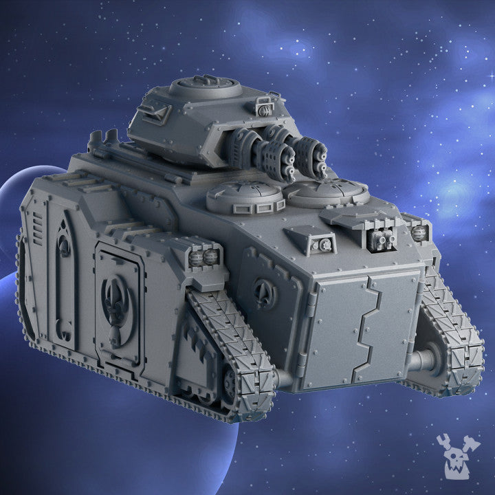 Battle Sisters Apc, proxy miniature, transport, 28mm heroic scale unpainted resin, view 6
