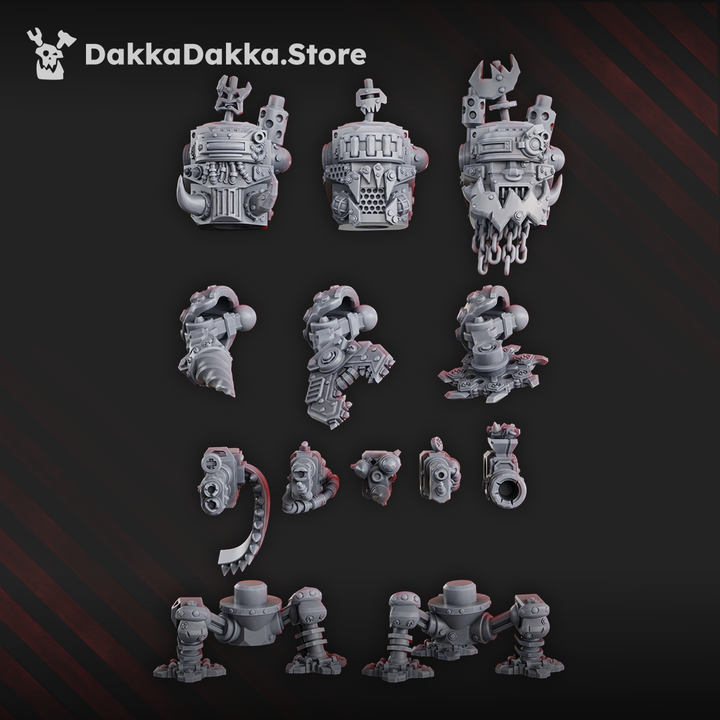 Orks Slasher Noids, proxy miniature, 28mm heroic scale unpainted resin, view 2