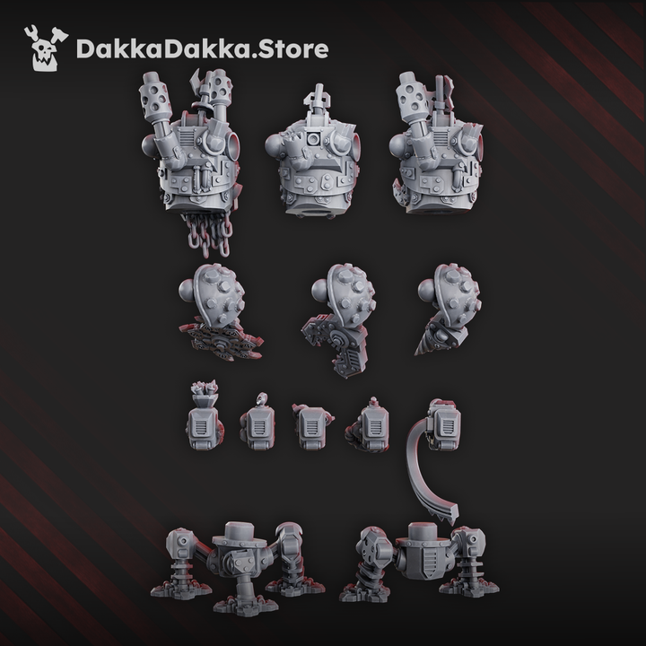Orks Slasher Noids, proxy miniature, 28mm heroic scale unpainted resin, view 4
