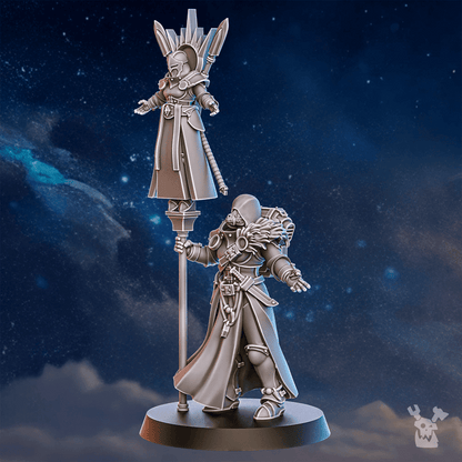 Battle Sisters Relict, proxy miniature, 28mm heroic scale unpainted resin, view 5