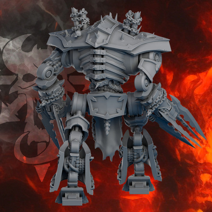 Necro Heavy Annihilator V1, proxy miniature, 28mm heroic scale unpainted resin, view 3