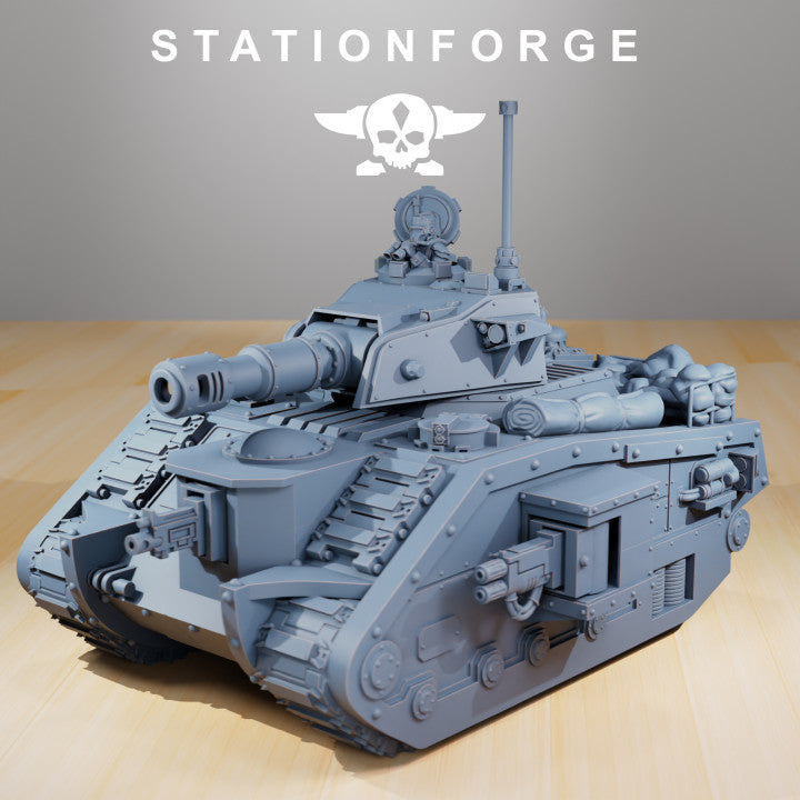 Grim Guard Battle Tank, Imperial Army proxy miniature, 28mm heroic scale unpainted resin
