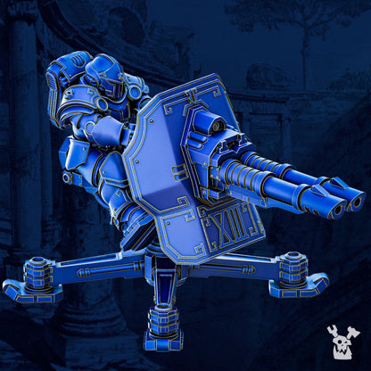 Ultra Knights Space Artillery Turret, proxy miniature, 28mm heroic scale unpainted resin, view 3