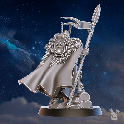 Battle Sisters Tribe Warmaster Elza, proxy miniature, 28mm heroic scale unpainted resin, view 7