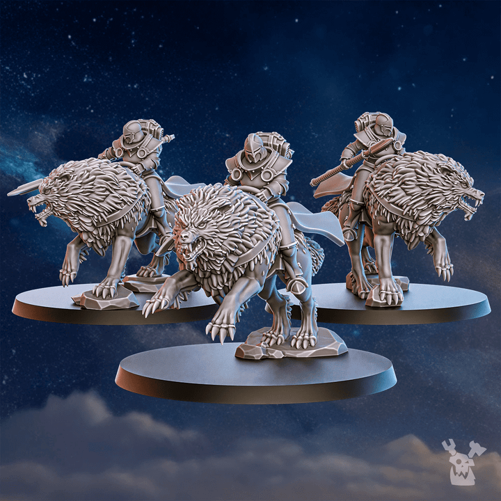 Battle Sisters Wolf Riders, proxy miniature, vehicle, 28mm heroic scale unpainted resin