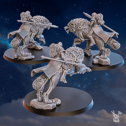 Battle Sisters Wolf Riders, proxy miniature, vehicle, 28mm heroic scale unpainted resin, view 9