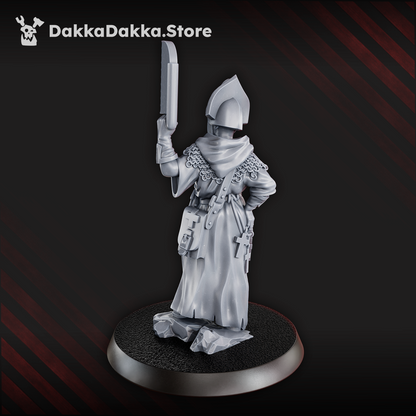 Imperial Army Ada the Sawbones, Imperial Army proxy miniature, 28mm heroic scale unpainted resin
