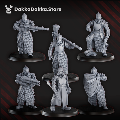Imperial Army Holy Steel Battalion (Build Kit), Imperial Army proxy miniature, 28mm heroic scale unpainted resin, view 3