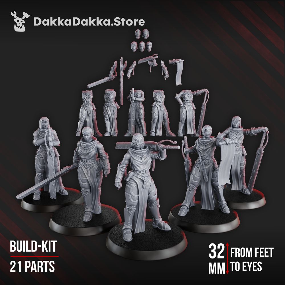 Battle Sisters Poenitentiam Battle Sisters Squad (Build Kit) (21 Units), Battle Sisters proxy miniature, 28mm heroic, view 3