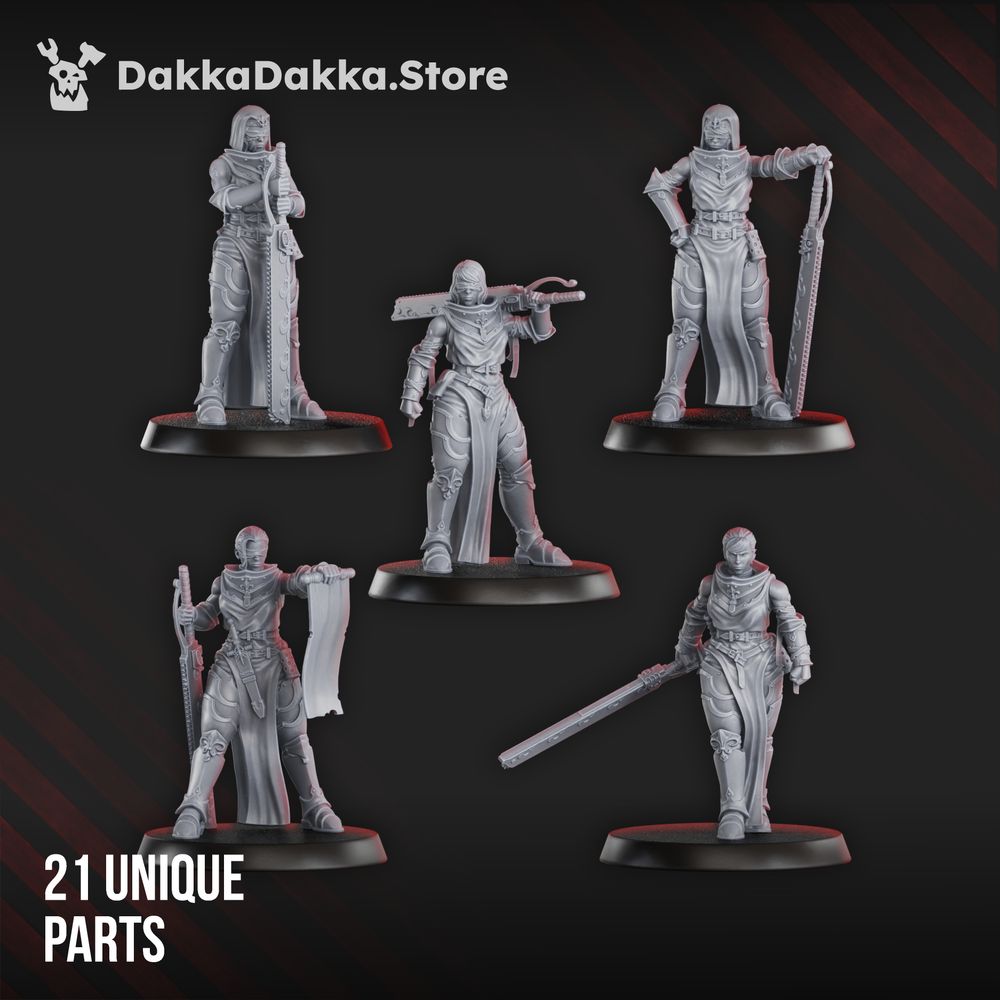Battle Sisters Poenitentiam Battle Sisters Squad (Build Kit) (21 Units), Battle Sisters proxy miniature, 28mm heroic, view 4