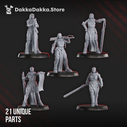 Battle Sisters Poenitentiam Battle Sisters Squad (Build Kit) (21 Units), Battle Sisters proxy miniature, 28mm heroic, view 4