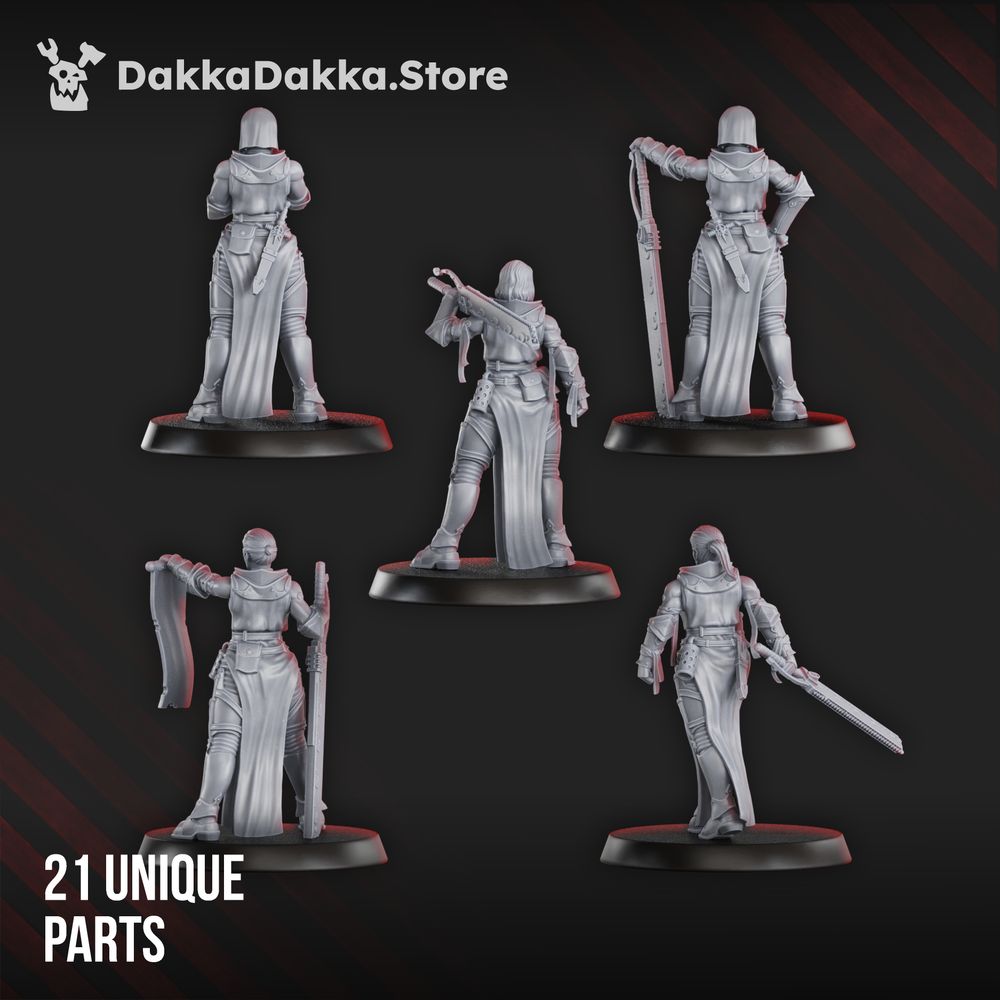 Battle Sisters Poenitentiam Battle Sisters Squad (Build Kit) (21 Units), Battle Sisters proxy miniature, 28mm heroic, view 5
