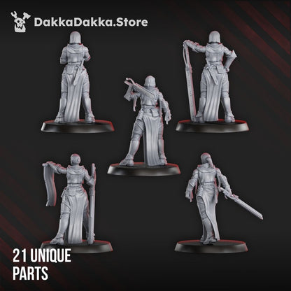 Battle Sisters Poenitentiam Battle Sisters Squad (Build Kit) (21 Units), Battle Sisters proxy miniature, 28mm heroic, view 5