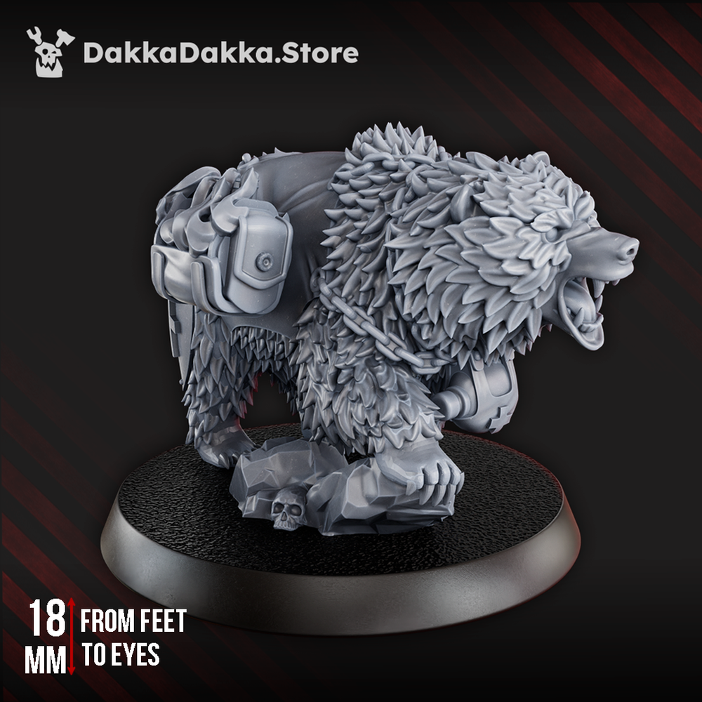Imperial Army Redemption Warbear, Imperial Army proxy miniature, 28mm heroic scale unpainted resin, view 2