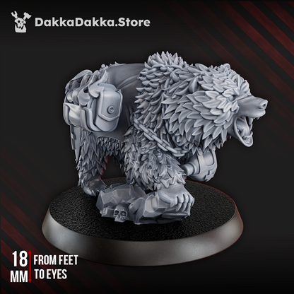 Imperial Army Redemption Warbear, Imperial Army proxy miniature, 28mm heroic scale unpainted resin, view 2