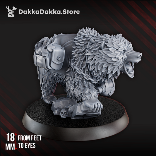 Imperial Army Redemption Warbear, Imperial Army proxy miniature, 28mm heroic scale unpainted resin, view 2