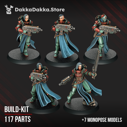 Battle Sisters Sisters of Minor Guilt (Build Kit), Battle Sisters proxy miniature, 28mm heroic scale unpainted resin