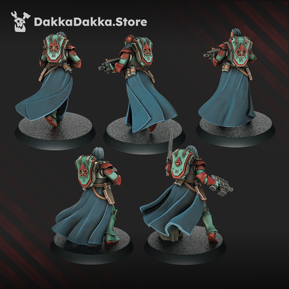 Battle Sisters Sisters of Minor Guilt (Build Kit), Battle Sisters proxy miniature, 28mm heroic scale unpainted resin, view 4