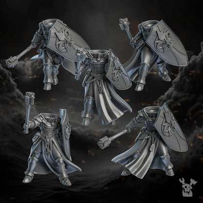 Battle Sisters Sisters of Redemption (Build Kit), Battle Sisters proxy miniature, 28mm heroic scale unpainted resin, view 8