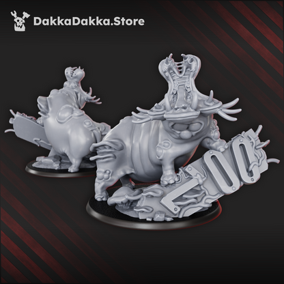 Bio Swarm Infected Beasts Squad (x3) (3 Units), Bio Swarm proxy miniature, 28mm heroic scale unpainted resin, view 5