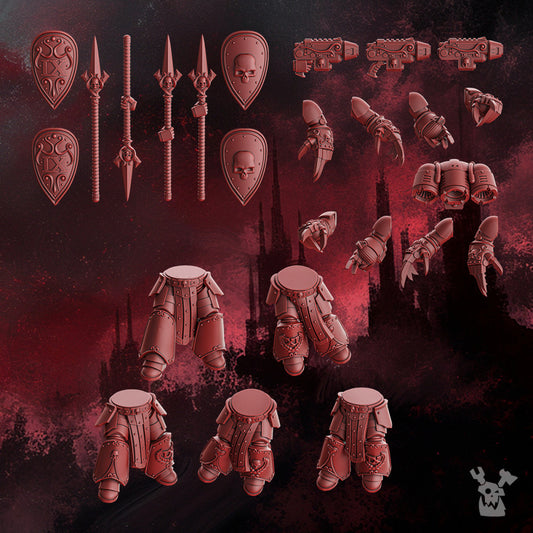 Crimson Knights Wings Honour Squad & Storm Squad with Jump Packs (Build-Kit & Easy-to-Build Models), Crimson Knights proxy