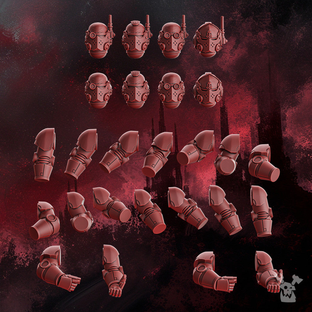 Crimson Knights Wings Recon Squad (Build-Kit & Easy-to-Build Models), Crimson Knights proxy miniature, 28mm heroic, view 2