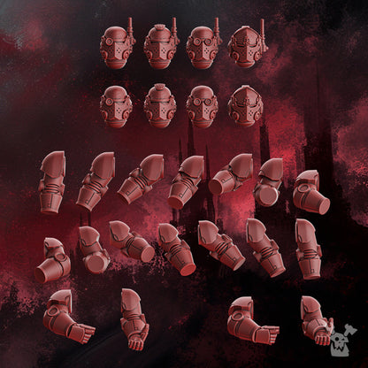 Crimson Knights Wings Recon Squad (Build-Kit & Easy-to-Build Models), Crimson Knights proxy miniature, 28mm heroic, view 2