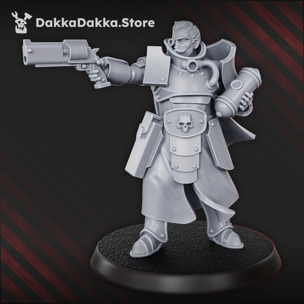 Crusader Knights Castellan the Pure, Crusader Knights proxy miniature, 28mm heroic scale unpainted resin